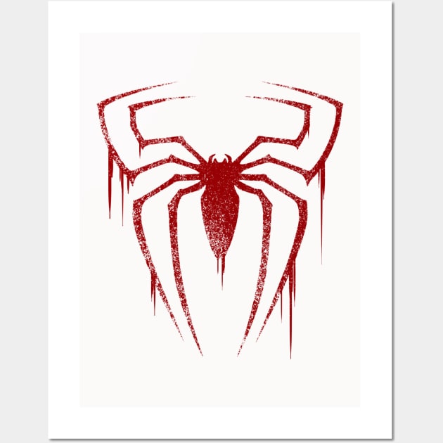 Spider Symbol (Red) Wall Art by VanHand